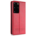 Pikkukuva 8 / 11: Smidigt (Yazunshi) Plånboksfodral - Samsung Galaxy S21 Ultra Mörkgrön