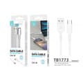 Techancy Typ-C-kabel - Vit 1M, 2.4A