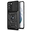 Miniatyrbillede 8 af 11: Samsung Galaxy S22 Plus - Stiligt Armor Skal med Ringhållare Röd