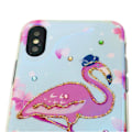 Pikkukuva 4 / 6: Skyddande Skal av Silikon till iPhone X/XS (PINK FLAMINGO)