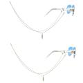 Pikkukuva 3 / 4: Elegant Senilsnöre Glasögon Kedja Silver