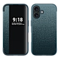 Miniatyrbilde 1 av 11: iPhone 16 Fodral - Exklusiv Design med Smart Fönster Grön