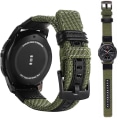 Miniatyrbillede 2 af 11: Stilfuldt nylon armbånd - Samsung Galaxy Watch S3 Frontier Kaffe 20mm