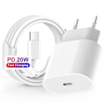 Miniatyrbillede 6 af 9: Snabbladdare iPhone Type-C Lightning 20W Vit