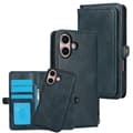 iPhone 17 Exklusivt Plånboksfodral med Magnetlås & Kortfack Marinblå