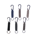 Miniatyrbillede 9 af 11: Paracord Overlevelses-Nøglering med Karabinhage Kamouflage Grön