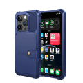 Pikkukuva 1 / 11: Elegant plånboksfodral i lyxigt PU-läder för iPhone 15 Pro Max Marine blue