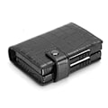 Miniatyrbillede 4 af 11: Stilsäkert Smart Korthållare JENSEN i Aluminium (Pu-Läder) Krokodil Brun