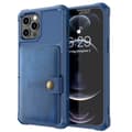 iPhone 12 Pro Max - Praktiskt Stilrent Skal med Korthållare Blå