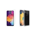 Stötdämpande Silikonskal med Skärmskydd Samsung Galaxy A10 Transparent