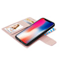 Miniatyrbillede 1 af 11: iPhone XR - Praktiskt Dubbelfunktion Plånboksfodral HANMAN Roséguld