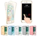 iPhone 7 - Exklusivt Stilrent Silikonfodral (Fram & Bak) Guld