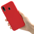 Pikkukuva 4 / 11: Samsung Galaxy A20E - Stilsäkert Skyddsskal i Silikon Ljusrosa
