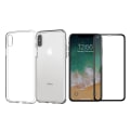 Miniatyrbilde 1 av 11: Stötdämpande Silikonskal med Skärmskydd iPhone XS Max Transparent