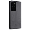 Miniatyrbilde 10 av 11: Smidigt (Yazunshi) Plånboksfodral - Samsung Galaxy S21 Ultra Blå