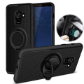 Miniatyrbilde 5 av 11: Stilrent Skal med Ringholder-funktion för Samsung Galaxy A8 2018 Rosaröd