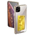 iPhone 11 Pro Max - Smidigt Silikonskal med Kortfack Transparent/Genomskinlig