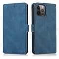 iPhone 15 Pro -  Elegant Flip Fodral i Läder Marinblå