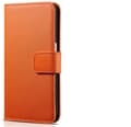 iPhone X - Plånboksfodral i Läder från FLOVEME Orange