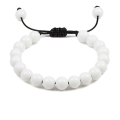 Miniatyrbillede 1 af 11: Stilrent Slittåligt Stenkulors Armband White Porcelain