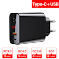 Miniatyrbilde 6 av 9: Genomtänkt Type-C USB Väggadapter BASEUS Svart
