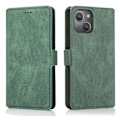 Miniatyrbilde 2 av 11: Iphone 15 Floveme Plånboksfodral i skinn med flip-funktion (3-kortfack) Brun