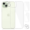 Pikkukuva 6 / 11: 2-Pack 3in1 Fram- & Baksida Kameralinsskydd till iPhone 15 Plus Transparent