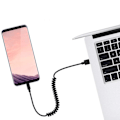 Miniatyrbild 8 av 9: Smidig Hållbar USB till Type-C Fjäder Laddningskabel Svart