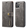 Miniatyrbilde 8 av 11: iPhone 14 - Retro Läderfodral med Magnetisk Design Brun