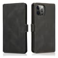 iPhone 15 Pro -  Elegant Flip Fodral i Läder Svart