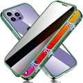 Miniatyrbild 10 av 11: FLOVEME Magnetiskt Fullskyddsskal - Premium Skydd för iPhone 16 Pro Max Lila