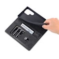 Pikkukuva 10 / 11: S24 Ultra -  Magnetisk PU-läder + Mjuk TPU-korthållare Stativfodral Svart