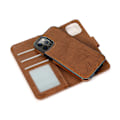 Miniatyrbilde 7 av 11: iPhone 15 Pro - Plånboksfodral i PU-läder med 3-kortfack Brown