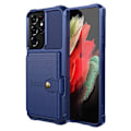 Pikkukuva 4 / 5: Samsung Galaxy S21 Ultra - Elegant Smidigt Skal med Korthållare Svart