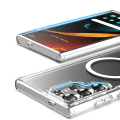 Miniatyrbilde 3 av 11: Galaxy S22 ULTRA - Magnetisk trådløs ladeskall med støtbeskyttelse Transparent