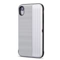 LEMAN Stilrent Skal med kortplats för iPhone XS Max Silver