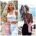 Miniatyrbilde 11 av 11: Hälsosam Hydration: Upptäck Vår 2L Vattenflaska med Isolerad Sleeve Rosa