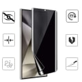 Miniatyrbillede 8 af 11: 3-PACK Samsung Galaxy S24 Ultra Integritetsskyddande Hydrogel Mjuk skärmskydd Transparent, Svart Ram