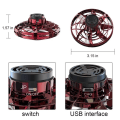 Miniatyrbillede 1 af 11: Effektfull Flygande Spinner Fidget Toy Drönare LED-Ljus Svart