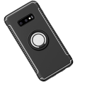 Miniatyrbillede 1 af 11: Robust Skyddsskal med Ringhållare till Samsung Galaxy S10 Plus Svart