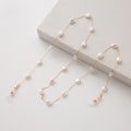 Miniatyrbilde 3 av 10: Elegant Pärlor Glasögonsnöre (Senilsnöre) Flat Pearl