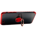 Miniatyrbild 7 av 11: St�td�mpande Silikonskal med Ringh�llare - iPhone 7 Svart