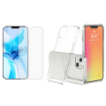 Miniatyrbilde 1 av 11: St�td�mpande Silikonskal med Sk�rmskydd iPhone 14 Genomskinlig