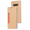 Samsung Galaxy S10 Plus - Plånboksfodral DOVE Guld
