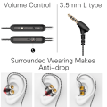 Miniatyrbillede 11 af 11: LANGSDOM Dubbla Högtalare In-ear Genomskinlig