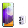 Miniatyrbilde 4 av 11: 2-PACK Galaxy A52 Skärmskydd + Kameralinsskydd HD 0,3mm Transparent/Genomskinlig