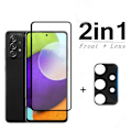 Miniatyrbillede 1 af 11: 3-PACK Skärmskydd + Kameralinsskydd 2.5D HD 0,3mm Galaxy A72 Transparent/Genomskinlig