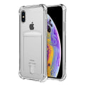 Pikkukuva 2 / 11: iPhone X/XS - Kraftfullt Silikonskal med Kortfack Transparent/Genomskinlig