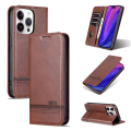 Miniatyrbillede 8 af 11: iPhone 15 pro max - Magnetisk Läderfodral med 3-kortfack Dark brown