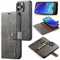 Miniatyrbilde 3 av 6: iPhone 13 Pro Premium Läderfodral - Flexibel 2-i-1-design Svart
